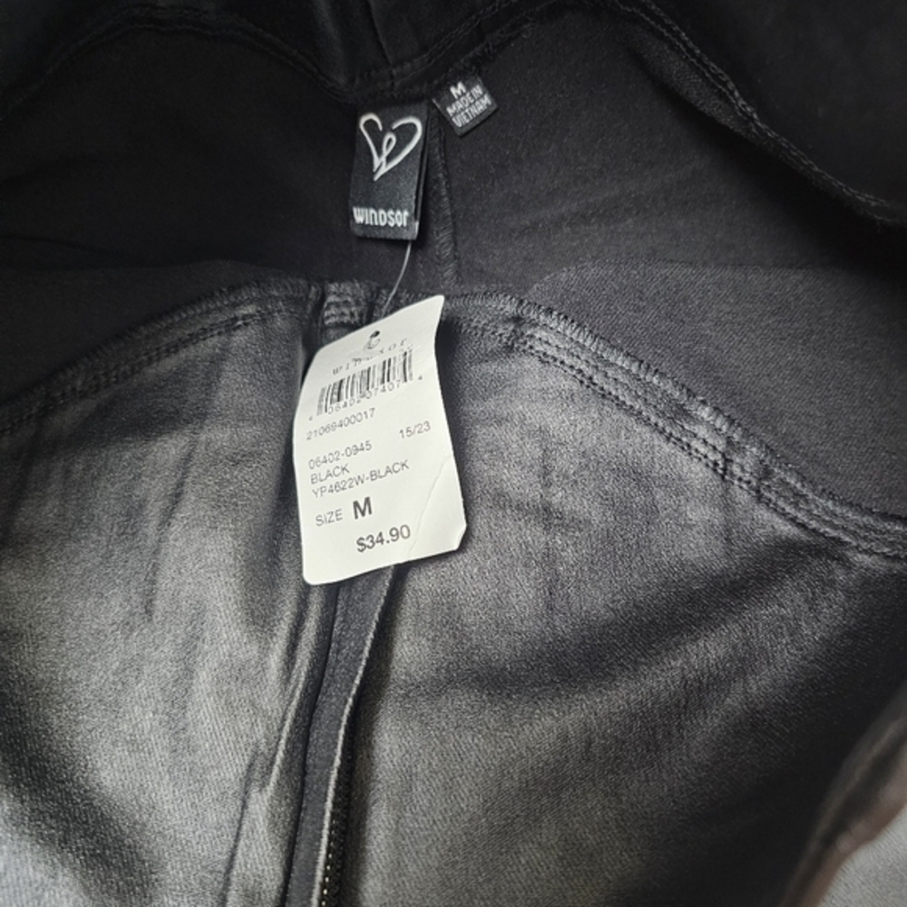 NWT Windsor M Black Faux Leather Corset Style Hugging Leggings Emo Grunge Sexy - Picture 9 of 11